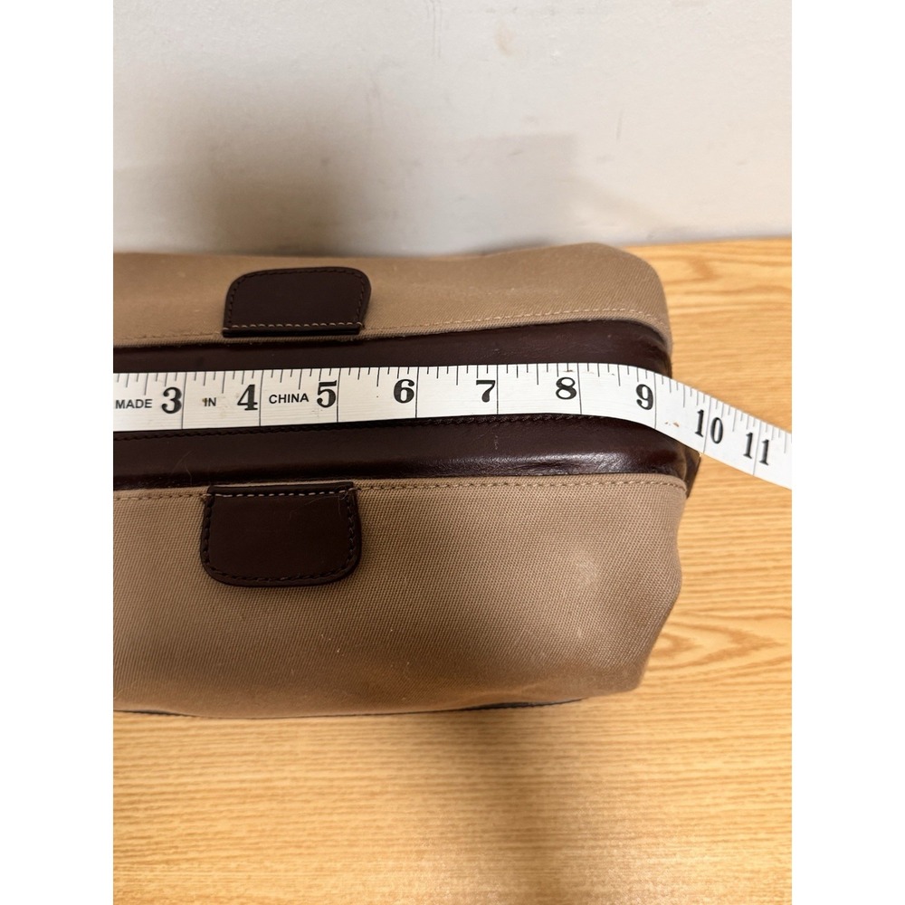 Dooney and Bourke Canvas/ Leather Dopp kit collapsable toiletries travel bag VTG - Picture 8 of 9